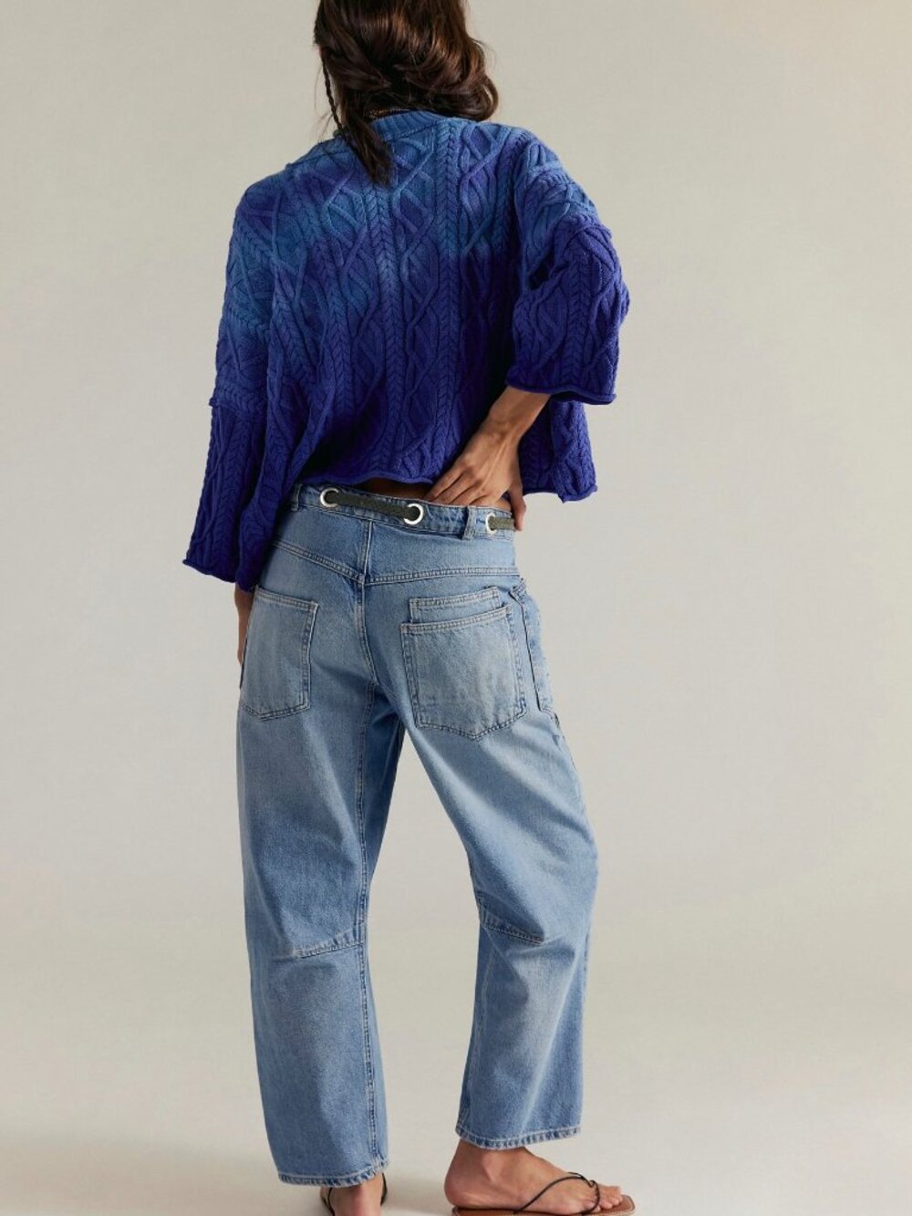 Free People We The Free Moxie Pull-On Barrel Jeans - Picture 3 of 10